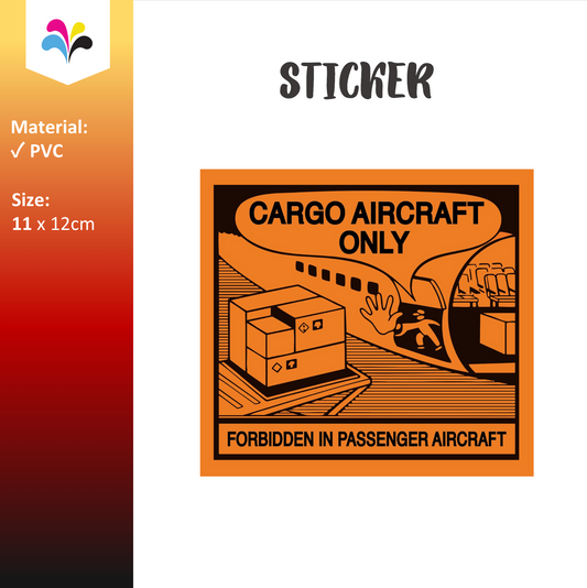 Cargo Aircraft Only (CAO) Label Sticker