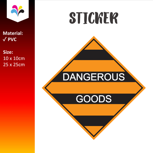 DG Label Orange Black Sticker