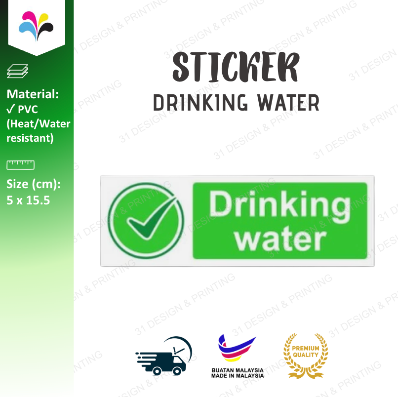 Drinking Water Label Sticker