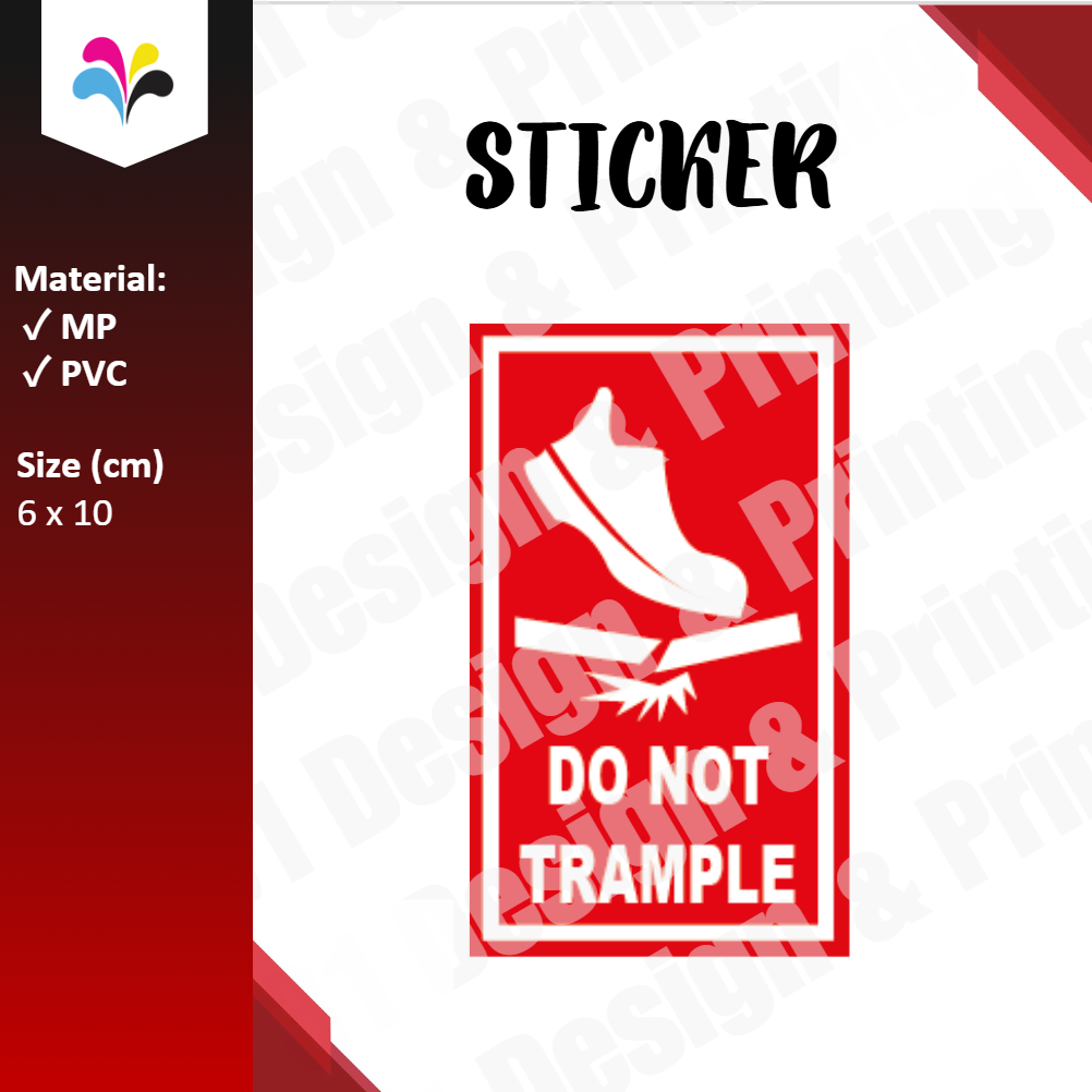 Do Not Trample Sticker (Vertical)