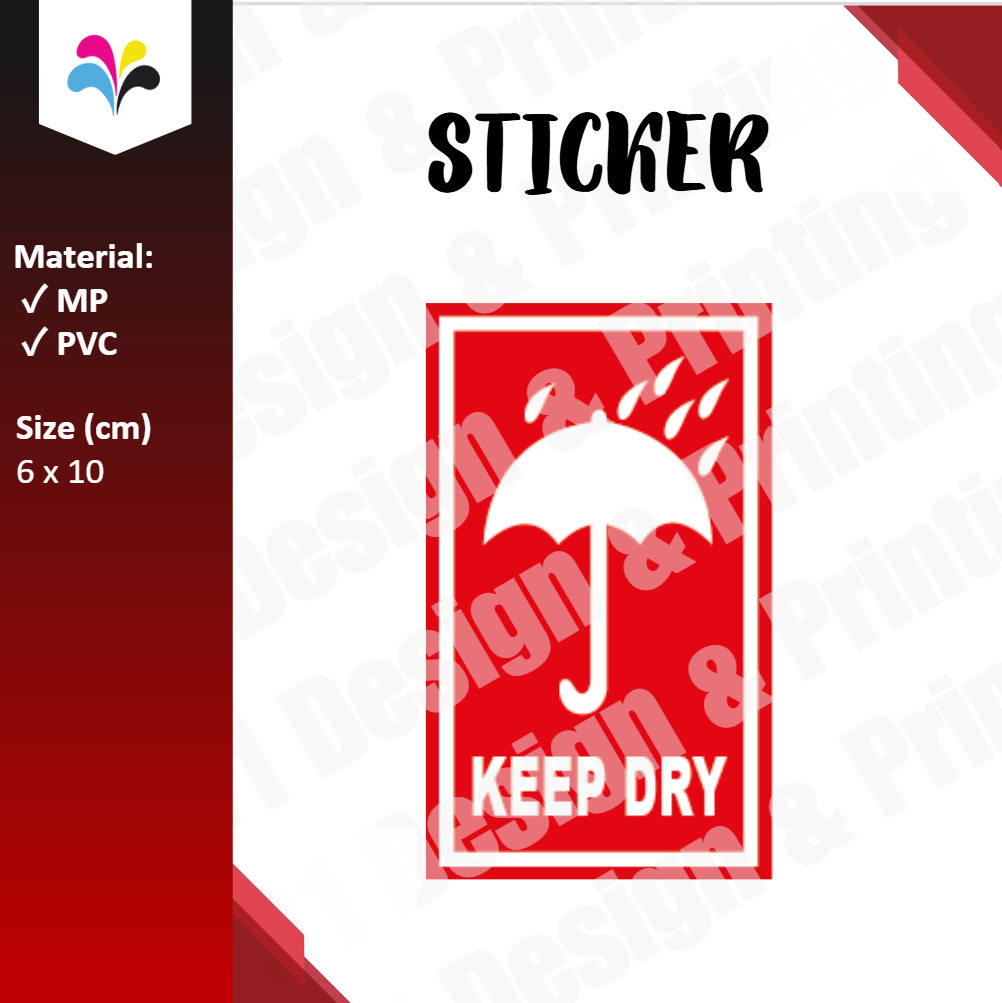 Keep Dry Sticker (Vertical)