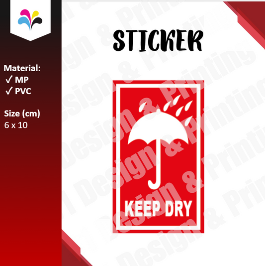 Keep Dry Sticker (Vertical)