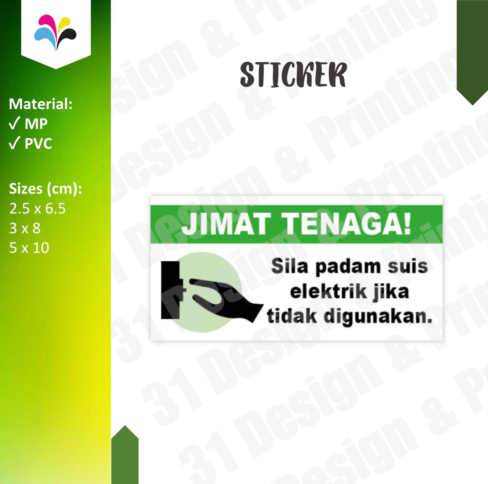 Stiker Jimat Tenaga