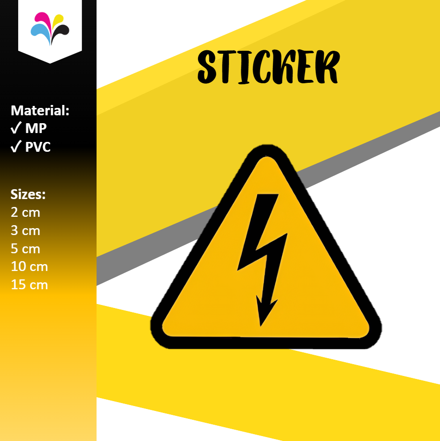 High Voltage Safety Sign Sticker
