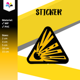 Explosive Safety Sign Sticker
