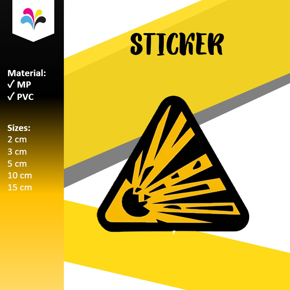 Explosive Safety Sign Sticker