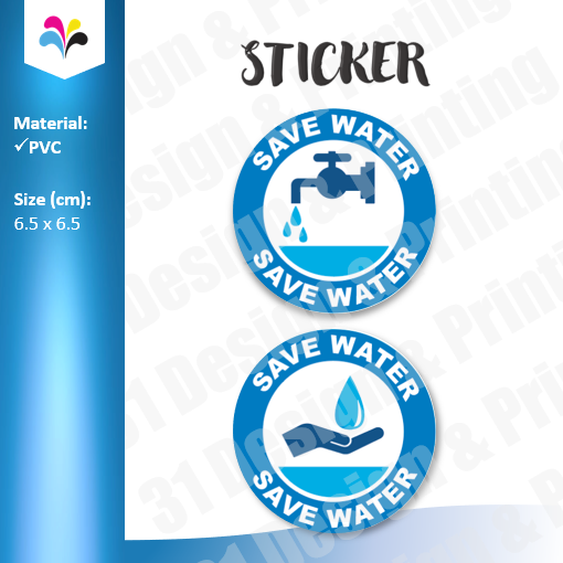 Save Water Sticker